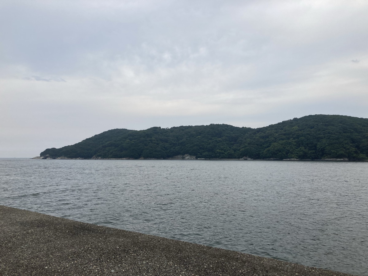 津田の堤防の写真