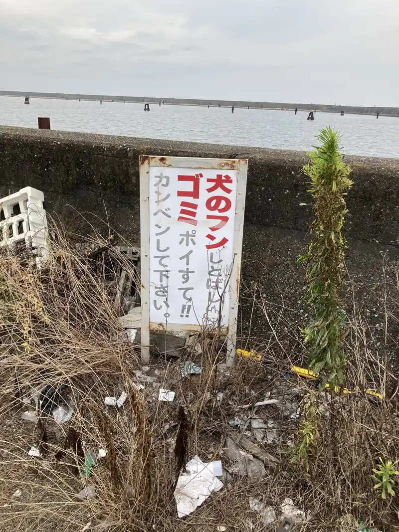津田の堤防の写真