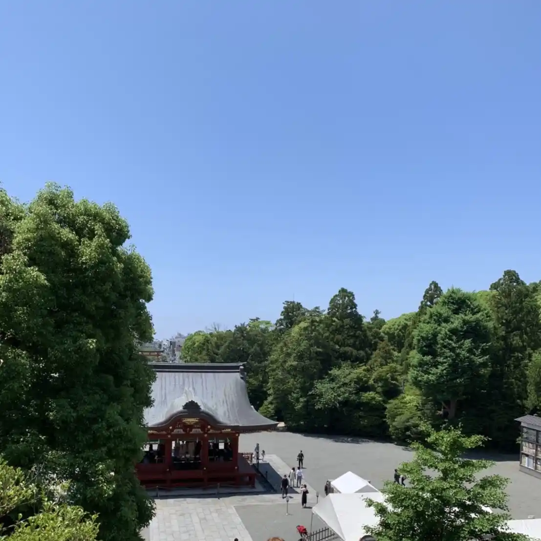 鶴岡八幡宮本宮頂上の写真