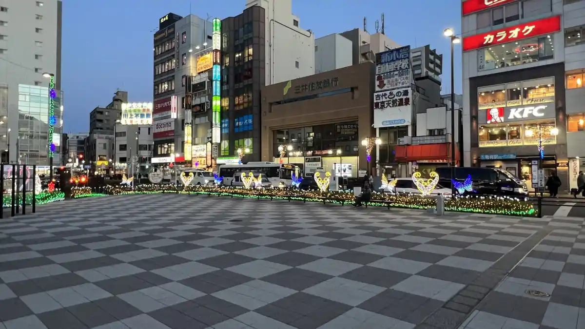 新小岩駅南口・駅前広場イルミネーションの写真