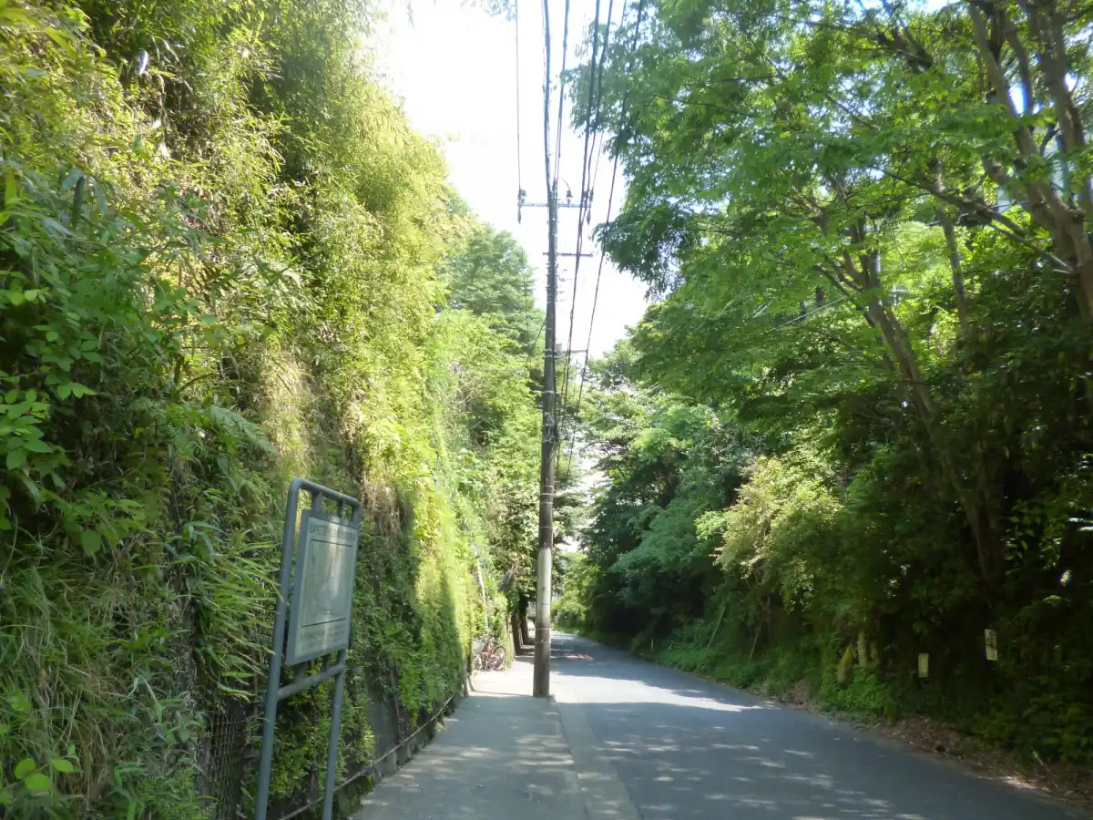 極楽寺から長谷へ続く坂道の写真