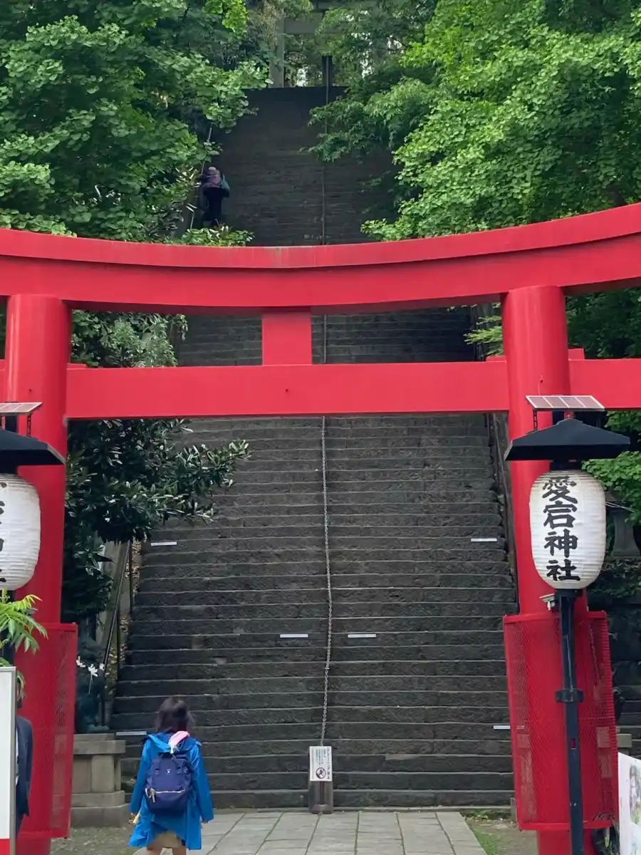 愛宕神社の階段の上の写真