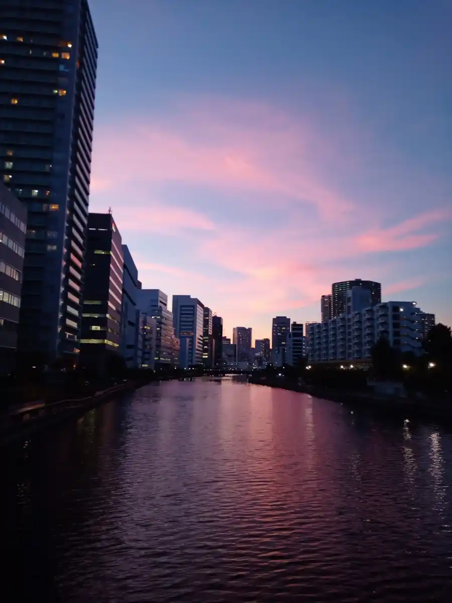 楽水橋の真ん中の写真