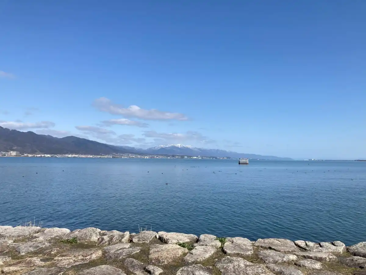 琵琶湖岸の写真