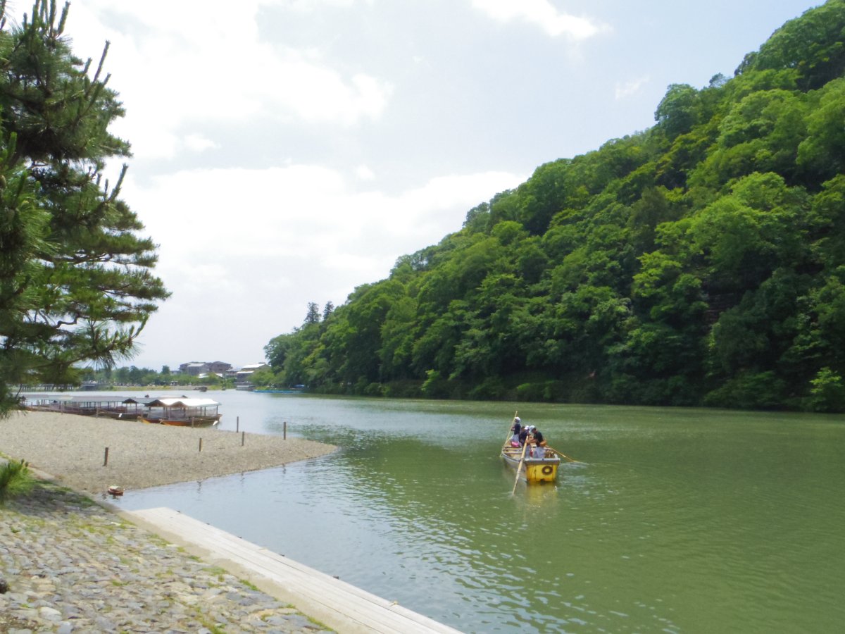 保津川下り 出発地点の写真