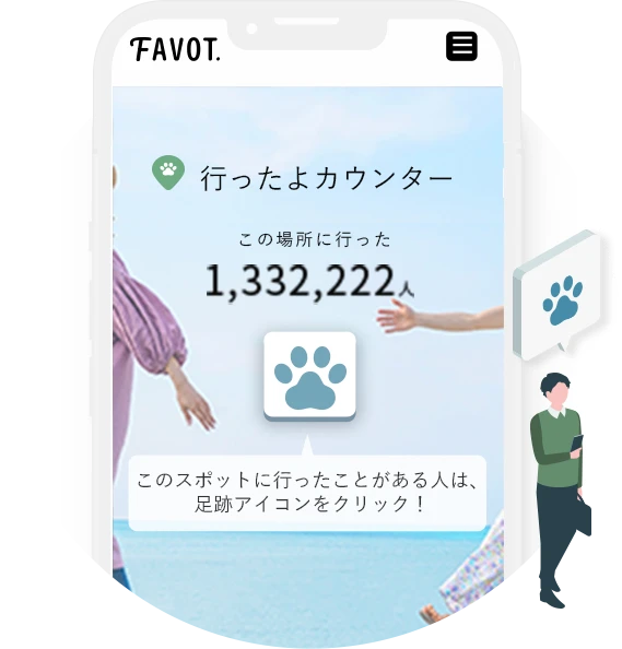 流れ03：イラストのスマホ内に行ったよカウンターのイメージ画像が表示されている画像